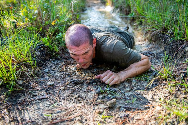 Ranger navigates obstacle course