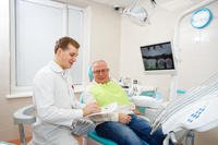 Man at the dentist