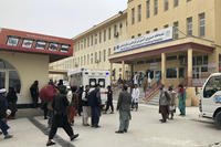 A hospital after a bomb blast in Mazar-e Sharif, Afghanistan,