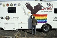 Colorado Springs Vet Center gay pride flag