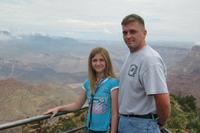 Father and daughter at Grand Canyon