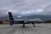 An MQ-9A Reaper sits on a runway at Marine Corps Base Hawaii