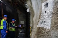 Contractors conduct monitoring operations at tank seven during tank tightness testing at Red Hill Bulk Fuel Storage Facility