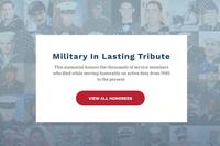 Screen shot of The Military in Lasting Tribute online memorial