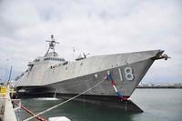 Independence-variant littoral combat ship USS Charleston.