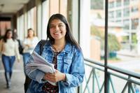 smiling girl college student