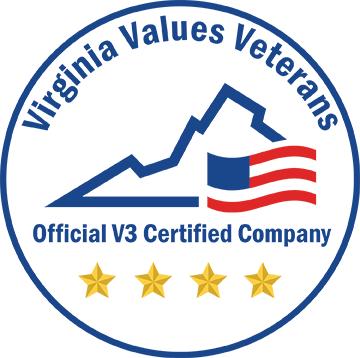 Virginia Values Veterans. Official V3 Certified Company